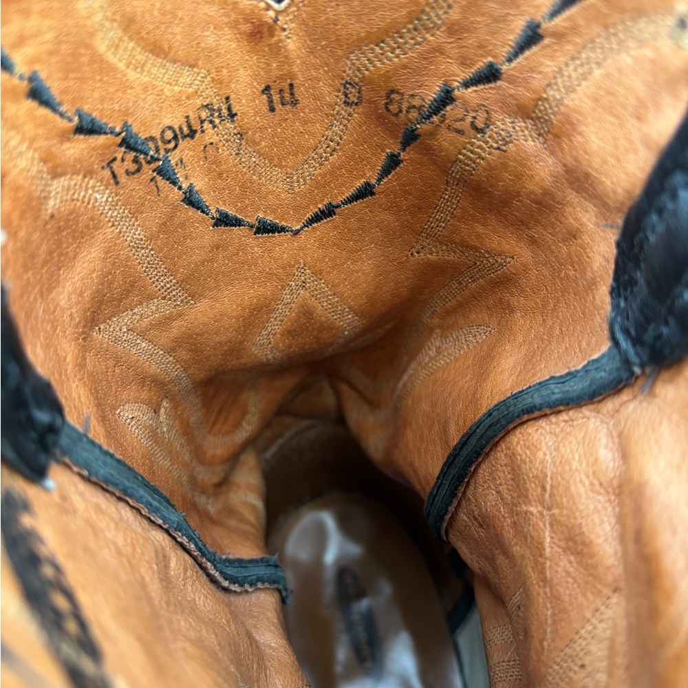 Lucchese 2000 Cowboy Boot, Black, Sz 14 D - Picture 12 of 13